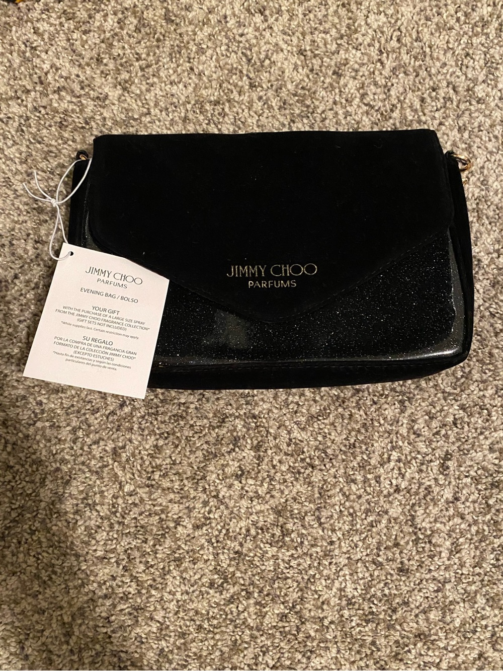 Jimmy Choo Black Velvet Evening Bag NWT